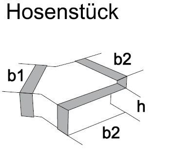 Hosenstück aus verzinktem Stahlblech