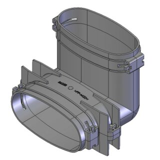 Helios FRS-BV 51 Bogen vertikal, 90 Grad, Rohr Oval 51 (03859)