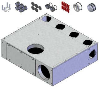 Helios FRS-MVK 4+1-75/125 Multi-Verteilerk., 5 x DN 75, 2 x DN 125 (03843)