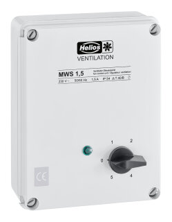 Helios MWS 5 Trafo-Drehzahlsteller mit Motorvollschutzeinr. 1-PH, 5,0 A (01949)