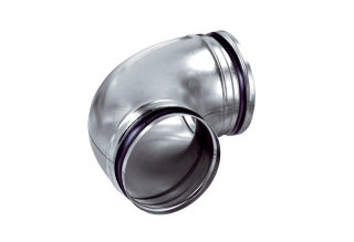 MC Bogen, B90-160 gezogen, Rollringdichtung, 90 Grad DN160 (0055.0314)