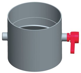 VKA-P 180 Verschlussklappe PRF DN 180, verstellbar. aus PP