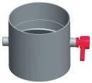 VKA-P 180 Verschlussklappe PRF DN 180, verstellbar. aus PP