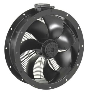 AR 710E6 sileo Axialventilator DN 710, 230V/50Hz, 1~, pulverbe. Schwarz