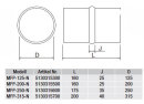 S&amp;P MFP-315-N Elastische Verbindung, DN315
