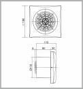 S&amp;P SILENT-200 SILVER CZ Kleinraum-Ventilator