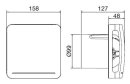 S&amp;P ECOAIR DESIGN H Kleinraumventilator, EC, Feuchtesensor