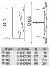 S&P AV-100 Tellerventil Abluft, DN100, Metall, EBR