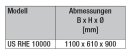 S&amp;P US RHE 10000 &Uuml;bergangsstutzen, 1100x650mm/d=900mm