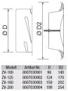 S&amp;P ZV-125 Tellerventil Zuluft, DN125, Metall, EBR