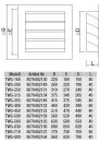 S&P TWG-800 Wetterschutzgitter, quadratisch