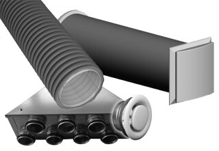 GD Paket Kunststoff-Flex 160 m2 dezentrale Zuluft / zentrale Abluft