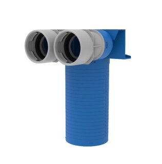 Systemair Tube F US 2x75/125/230 Umlenk. Umlenkstück Deckeneinb. 230mm Stutzenl. (146607)