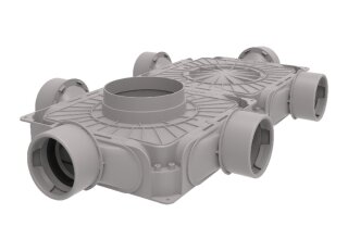 Systemair Tube F HV 6x90/DN160 Tube F Verteiler, horizontal 6x90/DN160 (146629)