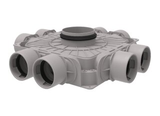 Systemair Tube F HV Vert. 8x75/125 Tube F Verteiler, horizontal 8x75/DN125 (146618)