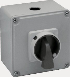 Systemair REV-6POL/F400-22kW B/G 63A, IP65, 2NO, Schalter 0/1, schwarz/gr (162546)