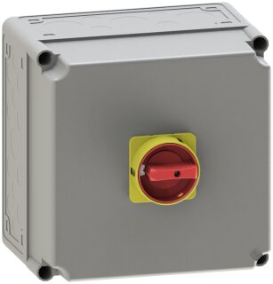 REV-8POL-45kW R/Y 125A, IP65, Schalter 0/1, rot/ gelb