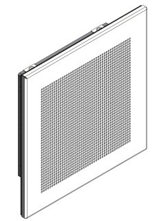 Strulik Abluftdurchlass BKZ-A2 DN125, Front+Lochb.quadr. Rg2/3, RAL9010