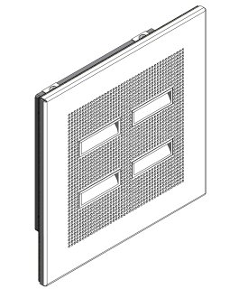 Strulik Zuluftdurchlass BKZ DN125, Front+Lochb.quadr., RAL9010