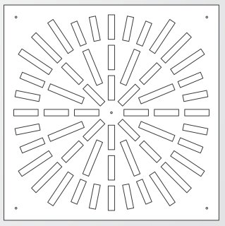 Strulik Dralldurchlass DS-A BG800, Abluft, mit 56 Öffnungen, RAL9010