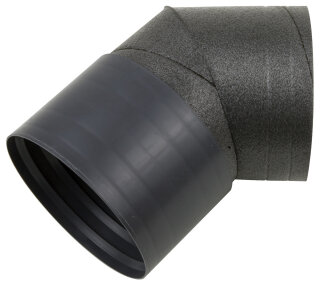 Vallox ISO-Bogen EPE/125/45 inkl. Muffe, DN 125, 45 Grad