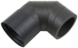 Vallox ISO-Bogen EPE/125/90 inkl. Muffe, DN 125, 90 Grad