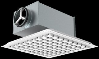 Systemair CAP-F-N-125-600-S-16-SW Eckiger Düsen-Auslass für 600mm Rasterde (251892)