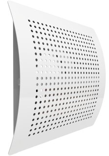 Systemair BOR-S-160-SW Eckiger Wandauslass, Stahl, RAL 9003 (247072)