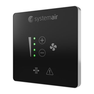Systemair SAVE LIGHT schwarz Display 3,5", 105x105x21mm, schwarz mit  (319119)