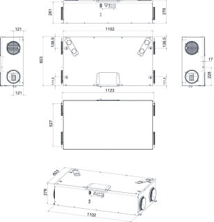 Kermi x-well F270 LE Wohnraumlüftungs. mit Enthalpie-WT, Ausführung links (Y1102270005K)
