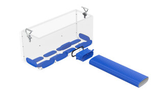 Kermi x-well Verteiler/Sammler Unterteil, 18-fach, Luftkanal 132x52 (Y2201075009K)