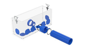 Kermi x-well Verteiler rund 17-fach Unterteil, 640x271x208 mm (Y2202000019K)