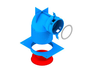 Kermi x-well Ventilanschluss 90 Grad, NW 92 - 125 (Y2202092004K)