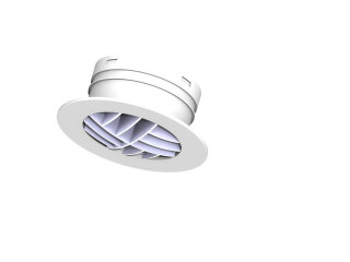 Kermi x-well Abluftdurchlass EA100 rund, weiß, NW 125 (Y2403125001K)