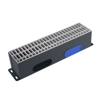 Kermi x-well Boden-Luftauslass 120x120x500, Rollrost Alu schwarz (Y250200100EK)