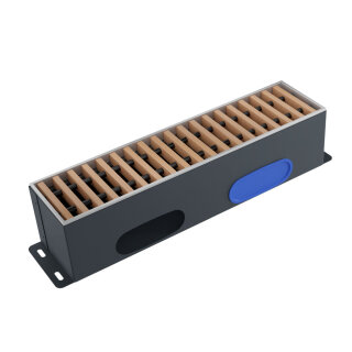 Kermi x-well Boden-Luftauslass 120x120x500, Rollrost Holz Buche (Y250200100JK)