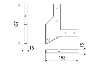 MC Deckenmontagewinkel MV4512 für Deckenmontage,passend zu MV4512 (0043.2777)